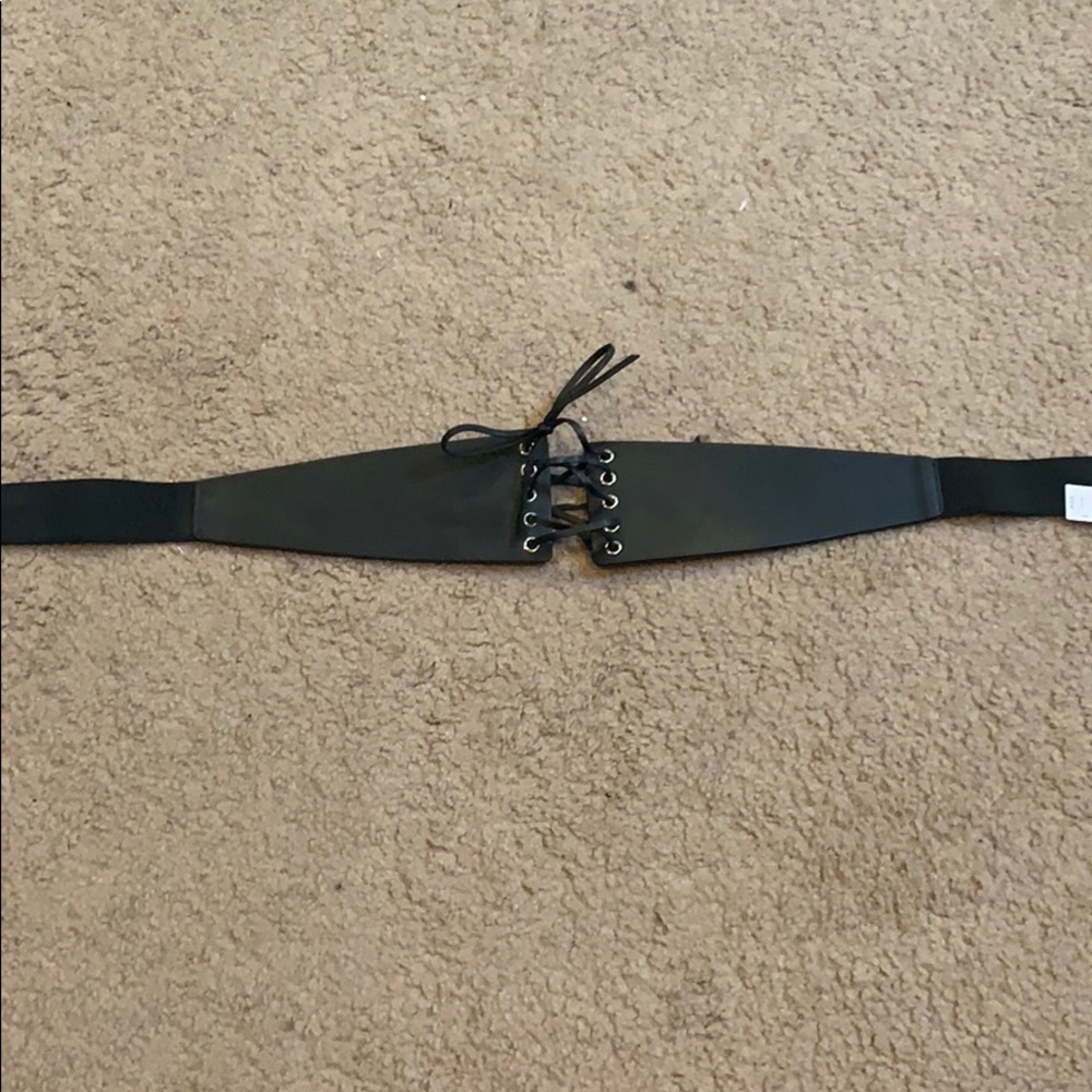 Express Multiple Tie Black Belt  Leather